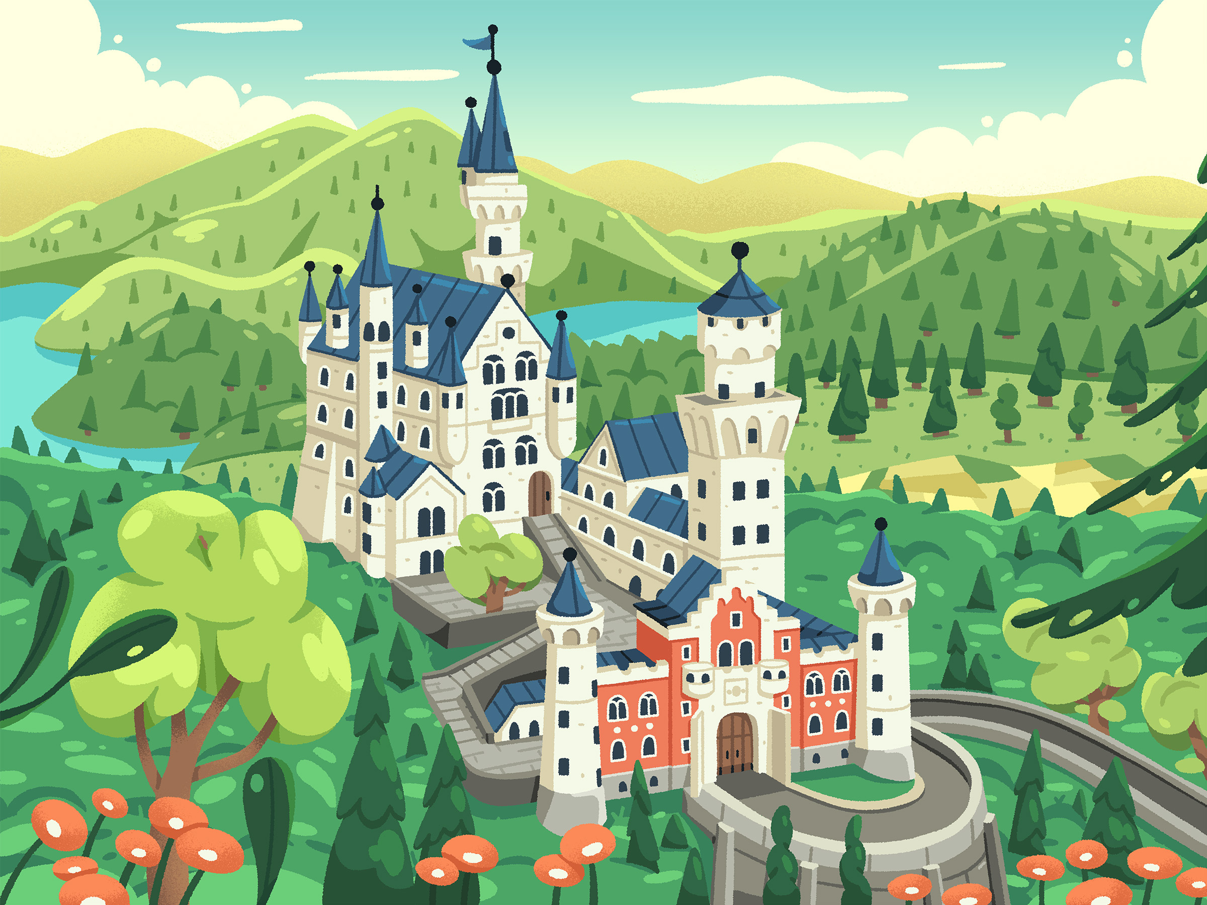 Example of Neuschwanstein Castle