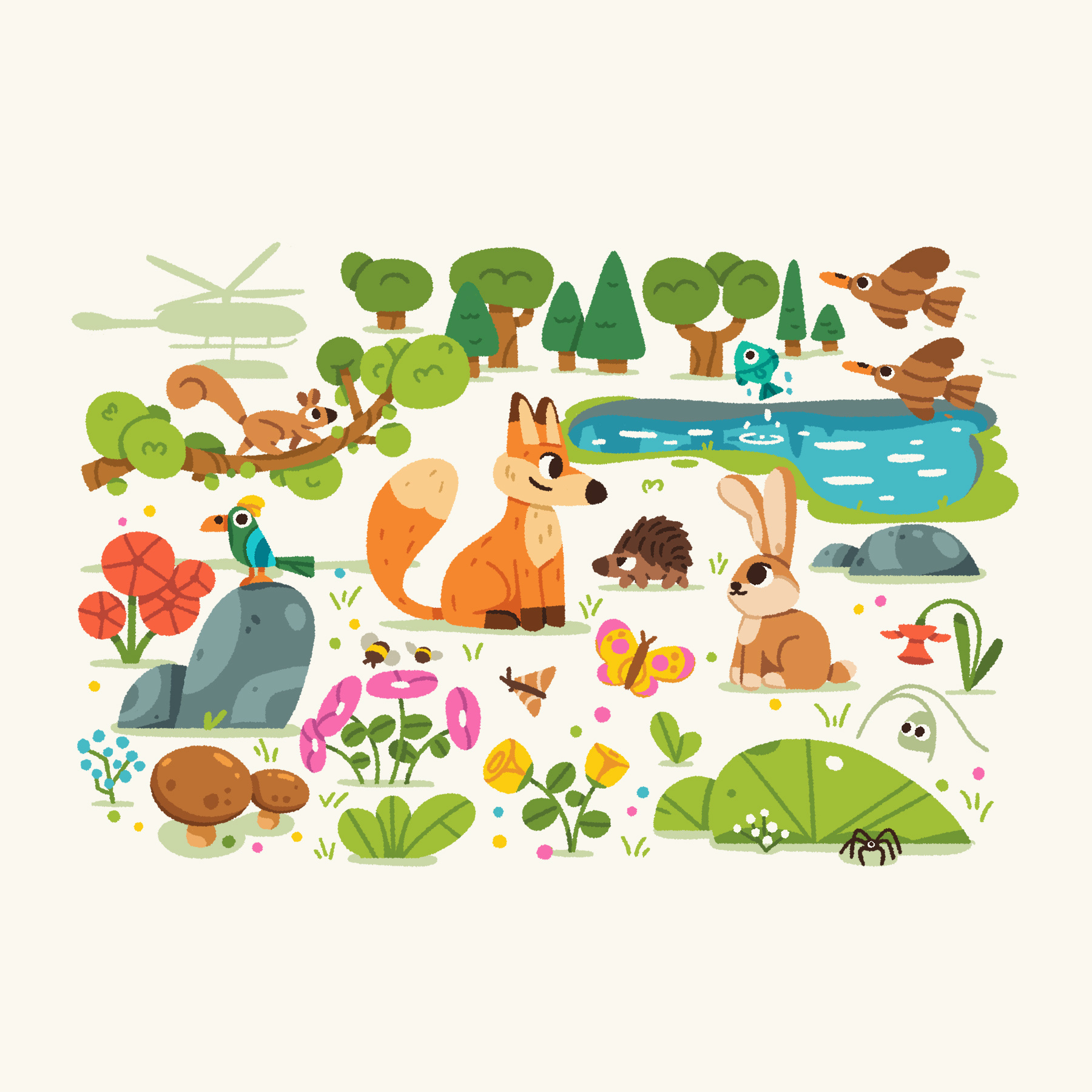 Example of Wildlife - Children's Book Illustration