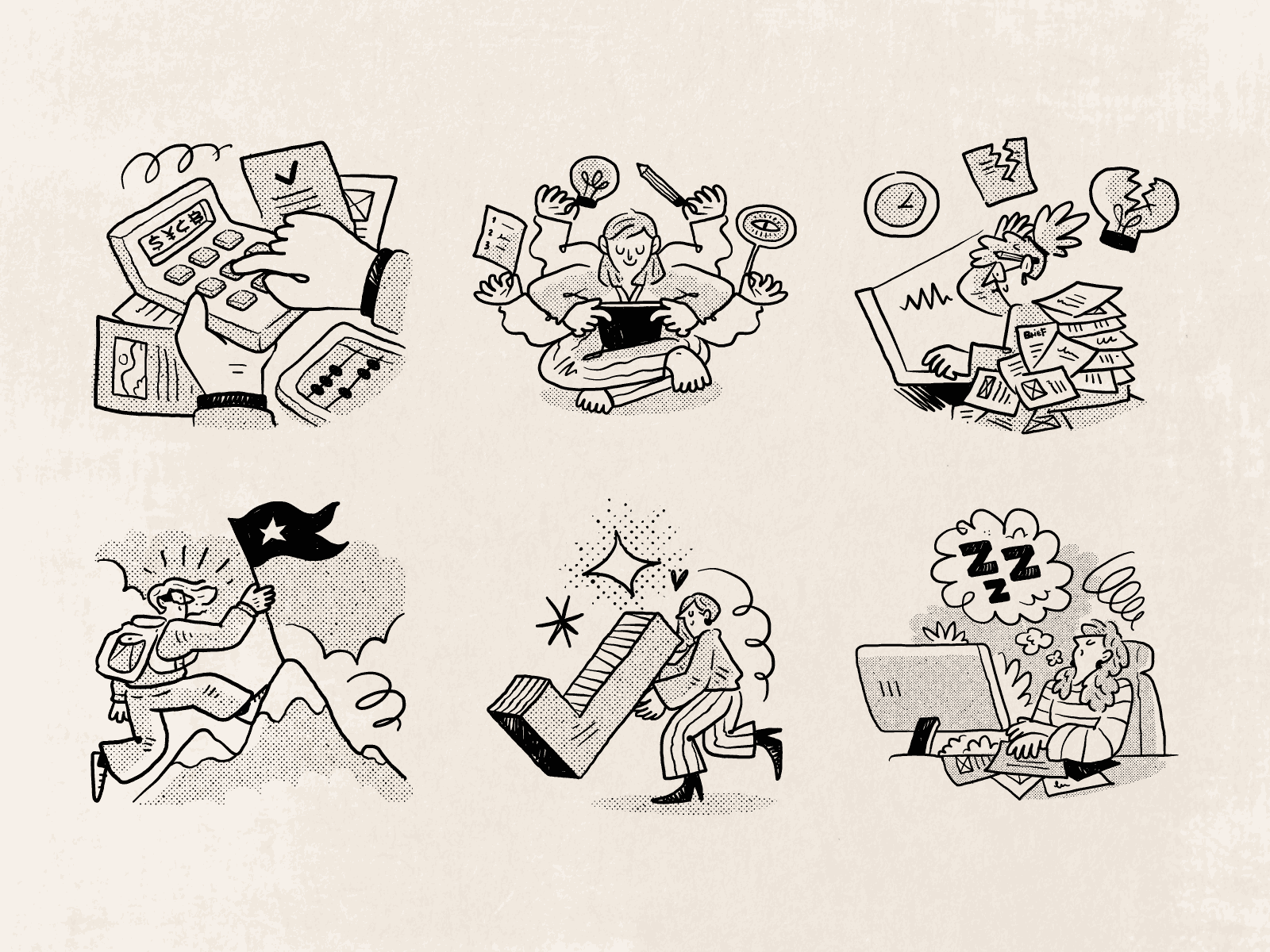 Example of Halftone illustrations