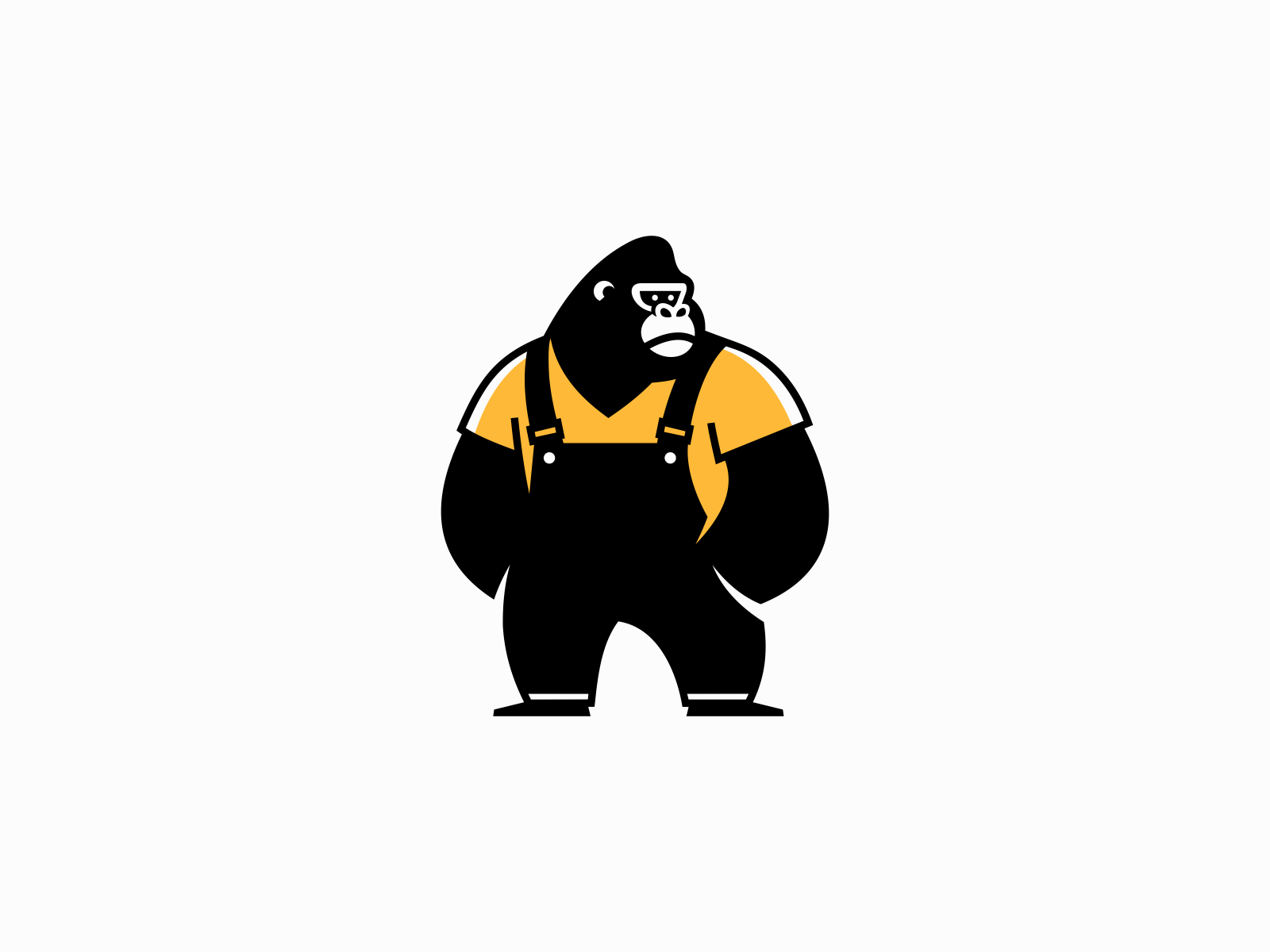 Example of Strong Gorilla Worker Logo