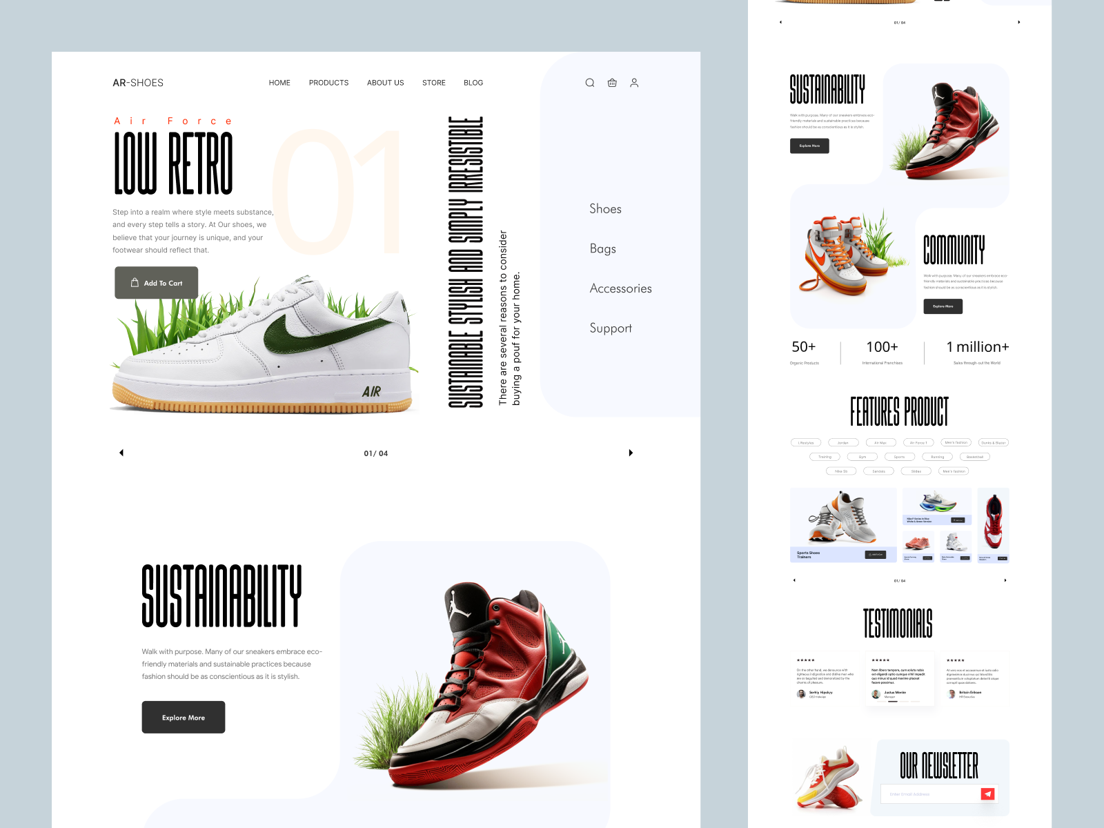 Example of Low Retro - Shopify Website Design for Shoes Company