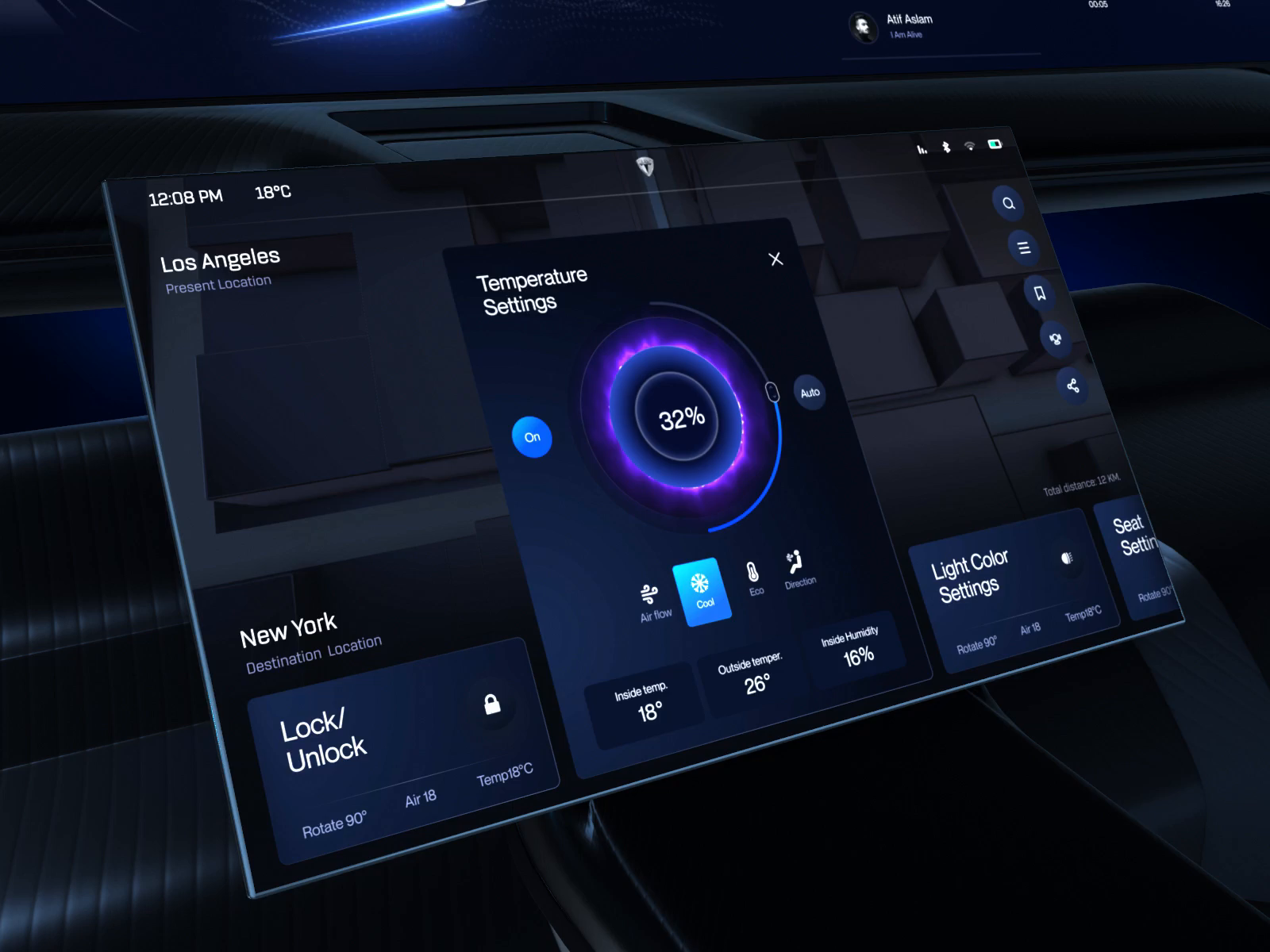 Example of HMI Car Dashboard, Cluster Design